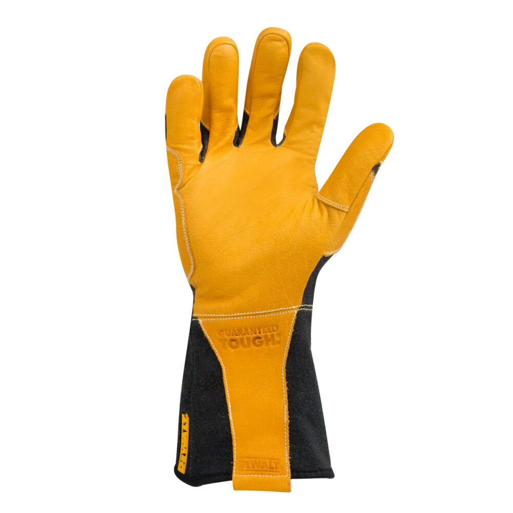 DW Welding Fabricator Gloves Large Black Yellow Premium Leather DXMF01011LG from DW