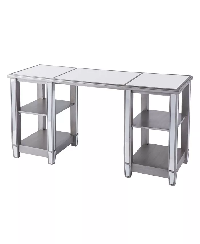 Southern Enterprises Worti Mirrored Desk Glam Style