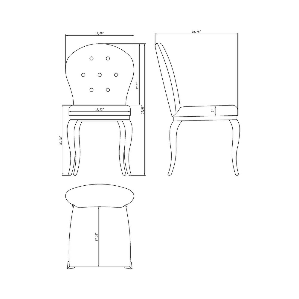 Somette Tabitha Microfiber Dining Chair (Set of 2)