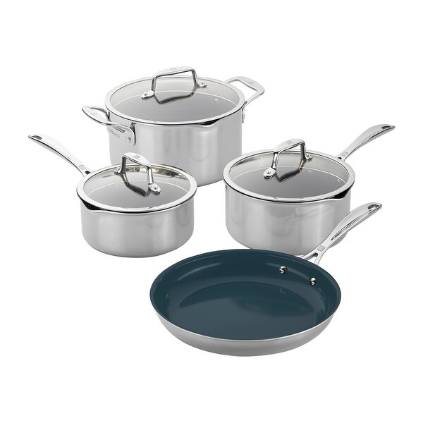 ZWILLING Clad CFX Stainless Steel Ceramic Nonstick Cookware Set