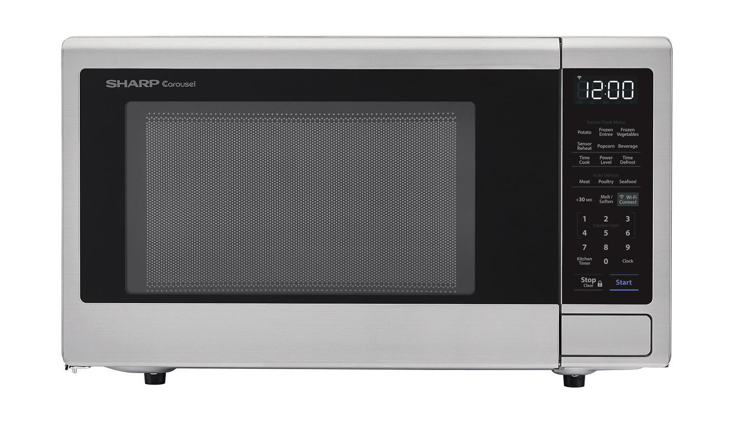 Sharp 1.4-Cu. Ft. Countertop Microwave with Alexa-Enabled Controls, Stainless Steel