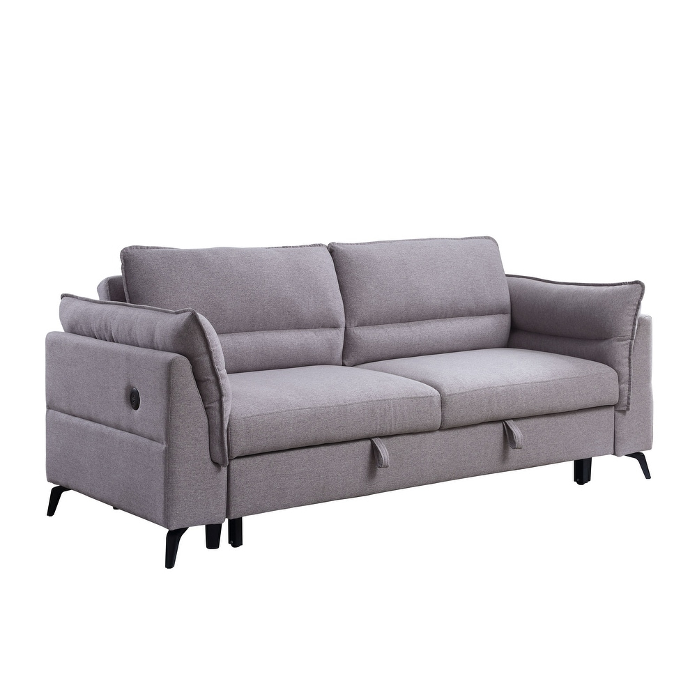 ACME Helaine Sleeper Sofa in Gray Fabric