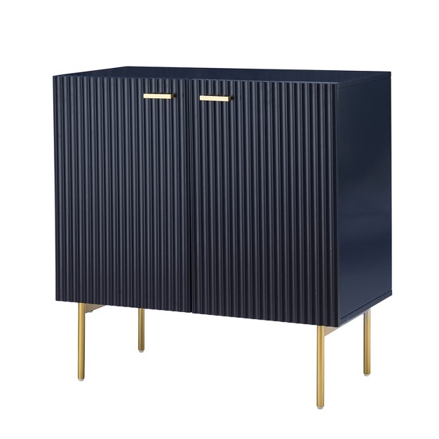 Tall 2 door Accent Soft Close Storage Cabinet With Metal Legs Karat Home