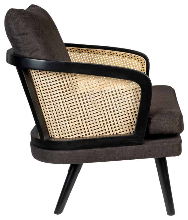 Rattan Backrest Lounge Chair  Dutchbone Manou   Tropical   Armchairs And Accent Chairs   by Oroa   Distinctive Furniture  Houzz