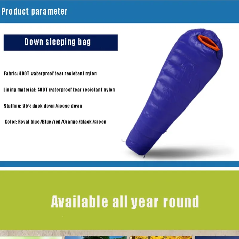 Hot sale sleeping bag outdoor camping sleeping bag mummy portable human shape camping sleeping bag outdoor