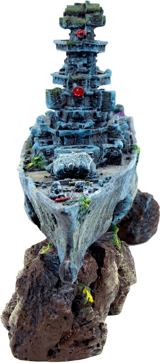 Penn-Plax Sunken Battleship Aquarium Ornament