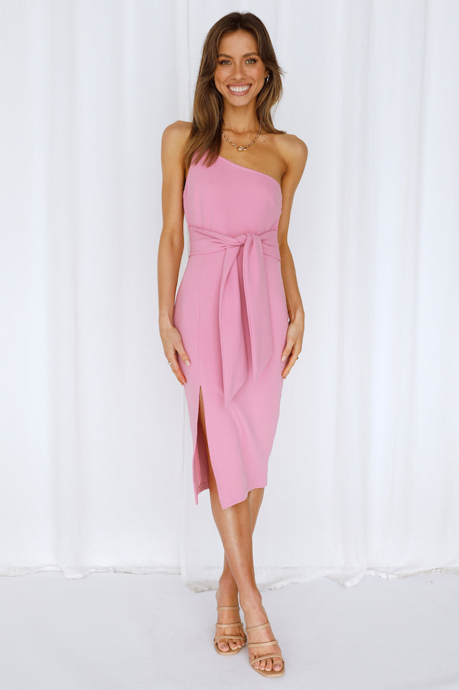 Not Like Other Girls Midi Dress Bubblegum Pink