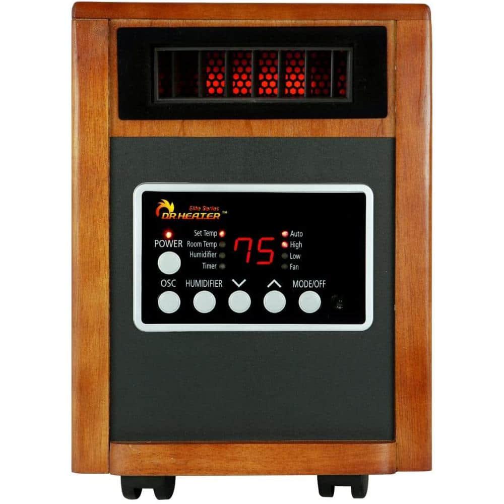 Dr Infrared Heater Elite Series 1500Watt Dual Heating System Infrared Portable Heater with BuiltIn Ultrasonic HumidifierOscillating Fan