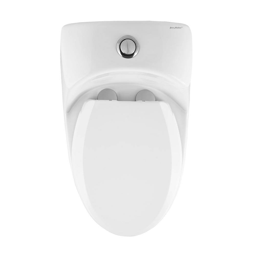 Swiss Madison Chateau 1-Piece 0.81.28 GPF Dual Flush Elongated Toilet in White SM-1T803