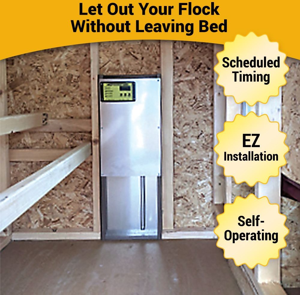 OverEZ Automatic Chicken Coop Door Farm House Accessory