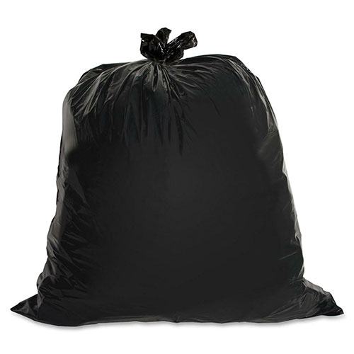 Genuine Joe Black Trash Bags | 60 Gallon， 1.5 Mil， Box of 50 | GJO01535