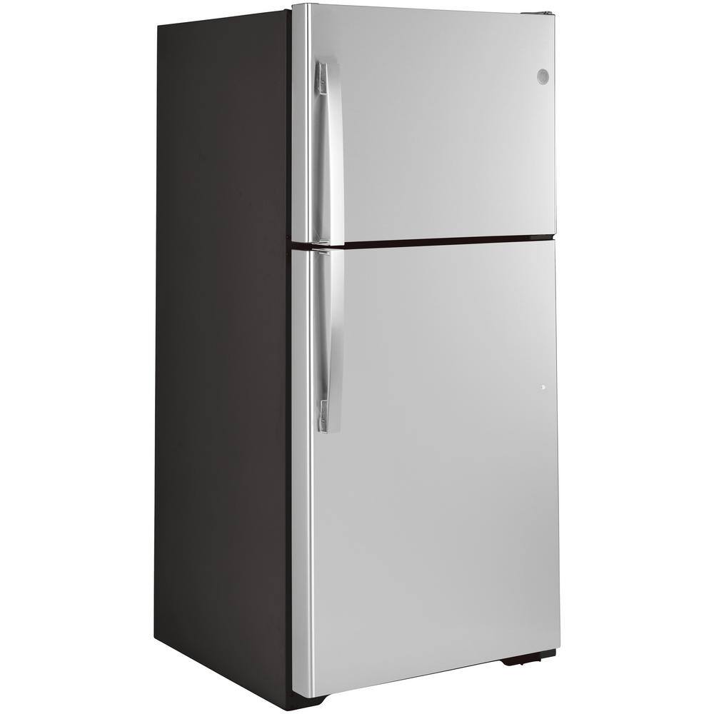 GE 21.9 Cu. Ft. Top Freezer Refrigerator in Fingerprint Resistant Stainless Steel Garage Ready GTS22KYNRFS