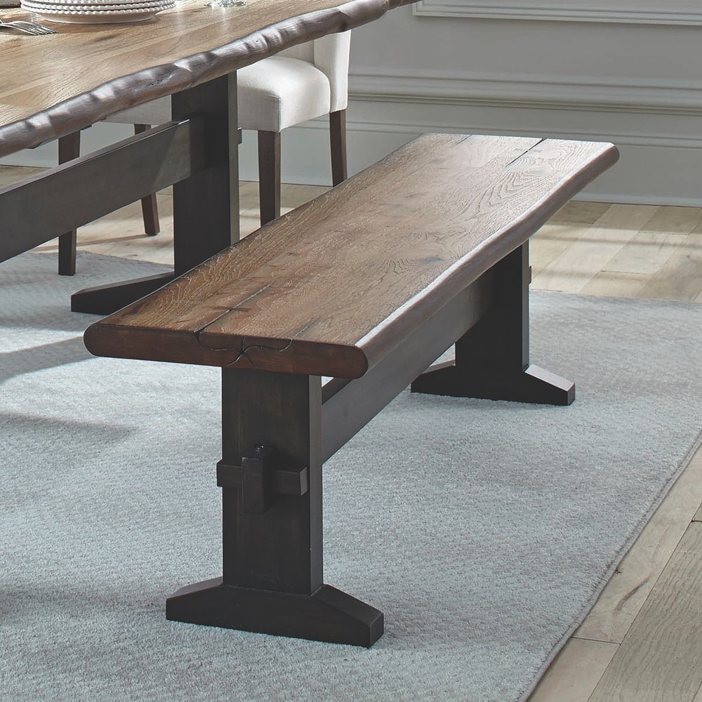 Rustic Farmhouse Design Live Edge Dining Bench