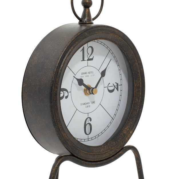 Metal Standing Stopwatch Clock Brown Olivia amp May