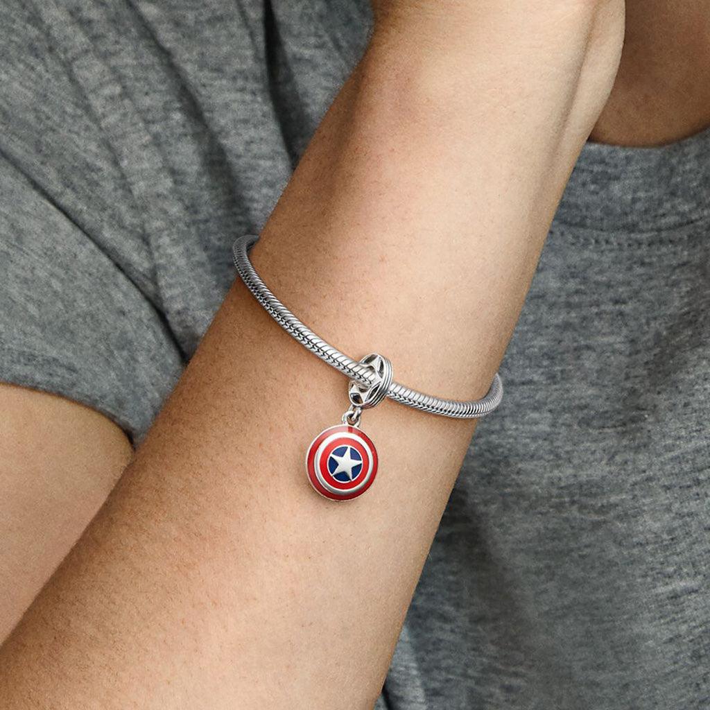 PANDORA  Marvel The Avengers Captain America Shield Dangle Charm