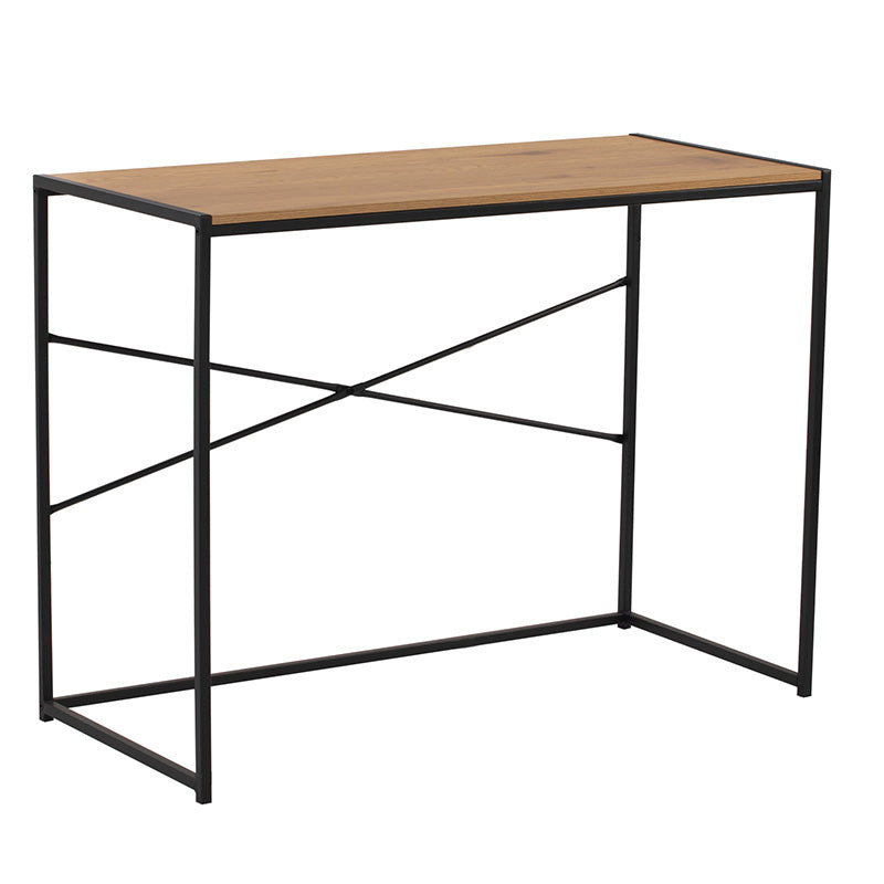 BRADFORD Study Desk 100cm - Natural & Black