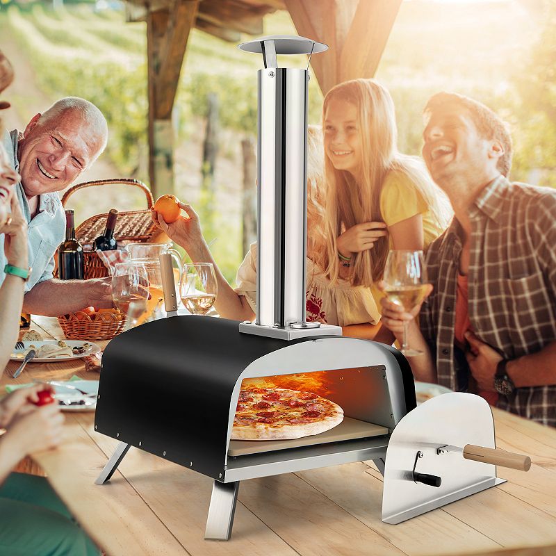 Portable Multi-fuel Pizza Oven With Pizza Stone And Pizza Peel