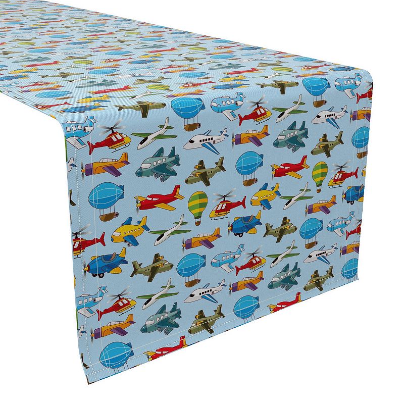 Table Runner， 100% Cotton， 16x108， Aircrafts