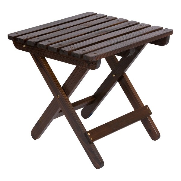 Sherwood Assembled Outdoor Wood Square Collapsible Folding Table