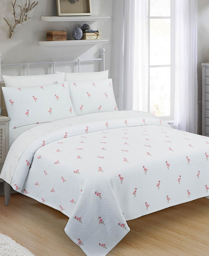 Nouvelle Home Flamingo Full Queen Coverlet