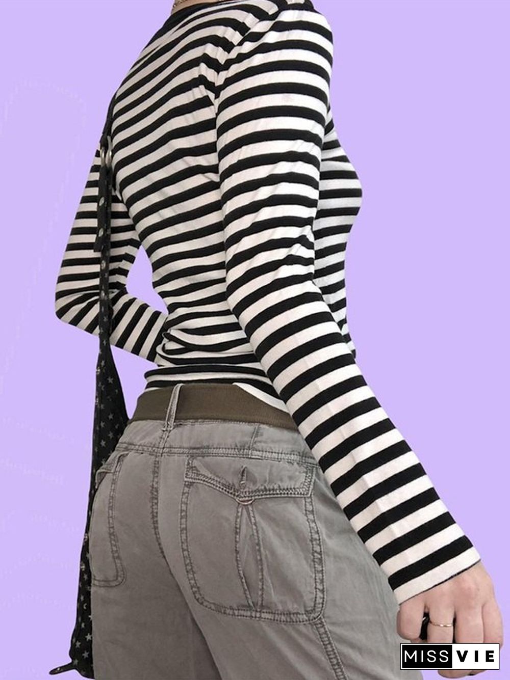 Vintage Striped Long Sleeve Tee