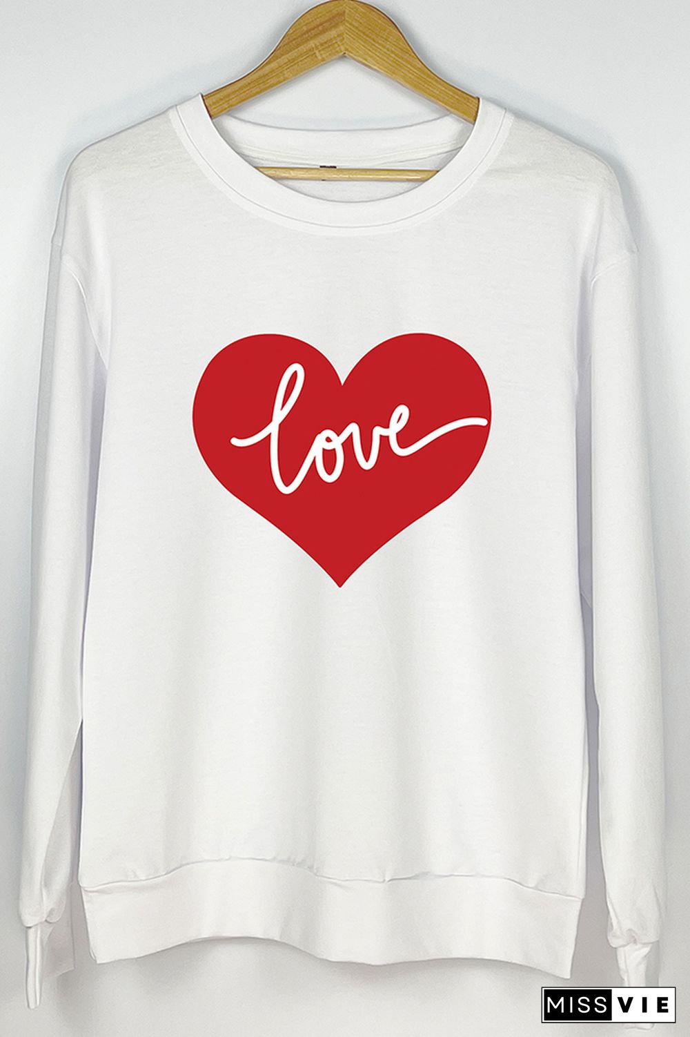 VALENTINE'S DAY Pullover Heart Love Sweatshirt Women Wholesale