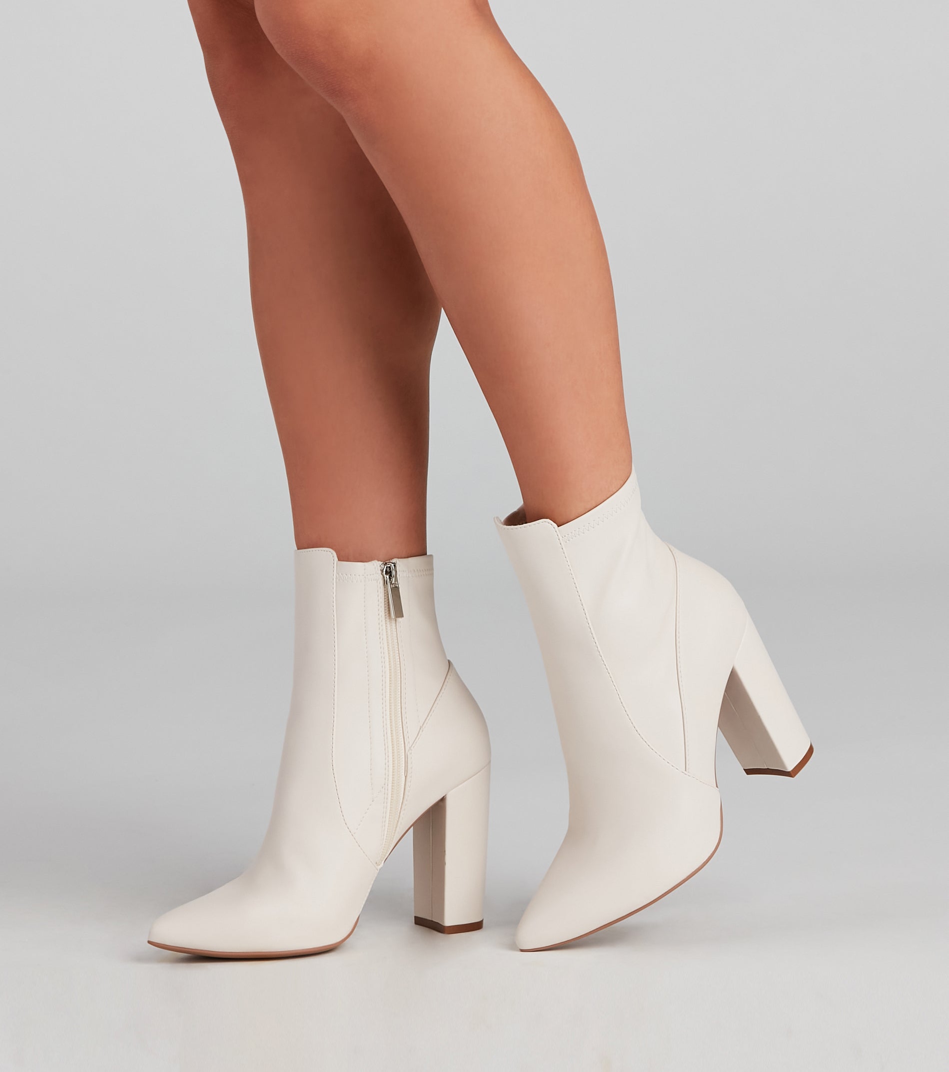 Fashion Point Block Heel Booties