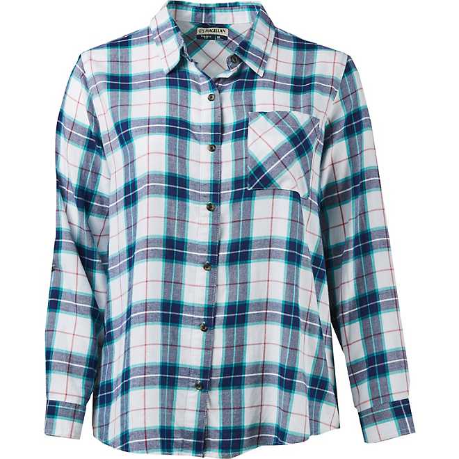 Magellan Outdoors Women's Willow Creek Plus Size Flannel Top