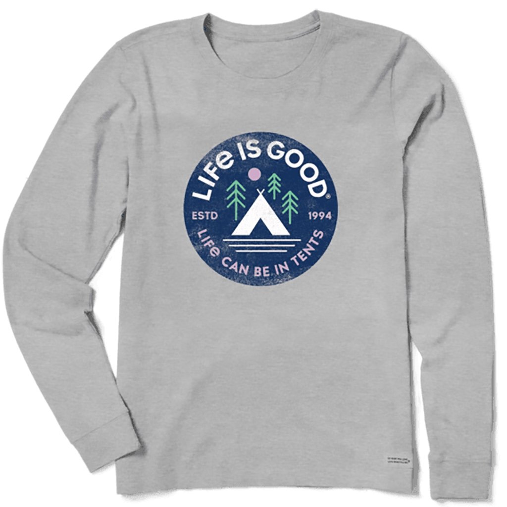 Life Is Good  Women's In Tents 94 Crusher-Lite Long Sleeve Crew