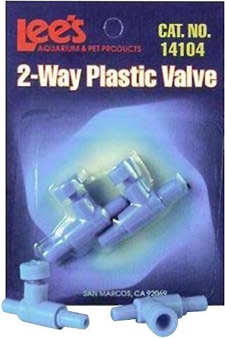 Lee's Aquarium and Pets Two Way Aquarium Plastic Valve