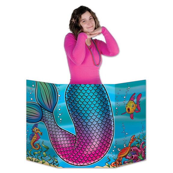 Beistle 53404 Mermaid Tail Photo Prop  prtd 2 side...