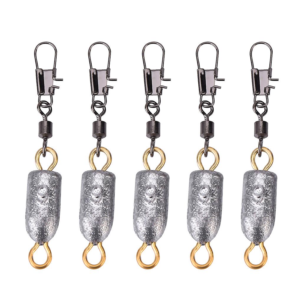 5pcs/bag Durable For Bullet Shaped Fishing Sinkers Fishing Accessories Tackle (6g)