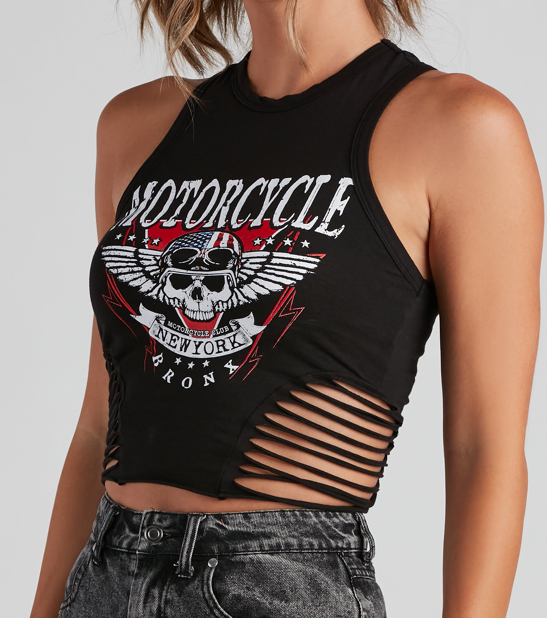 Ride Or Die Graphic Slash Tank Top