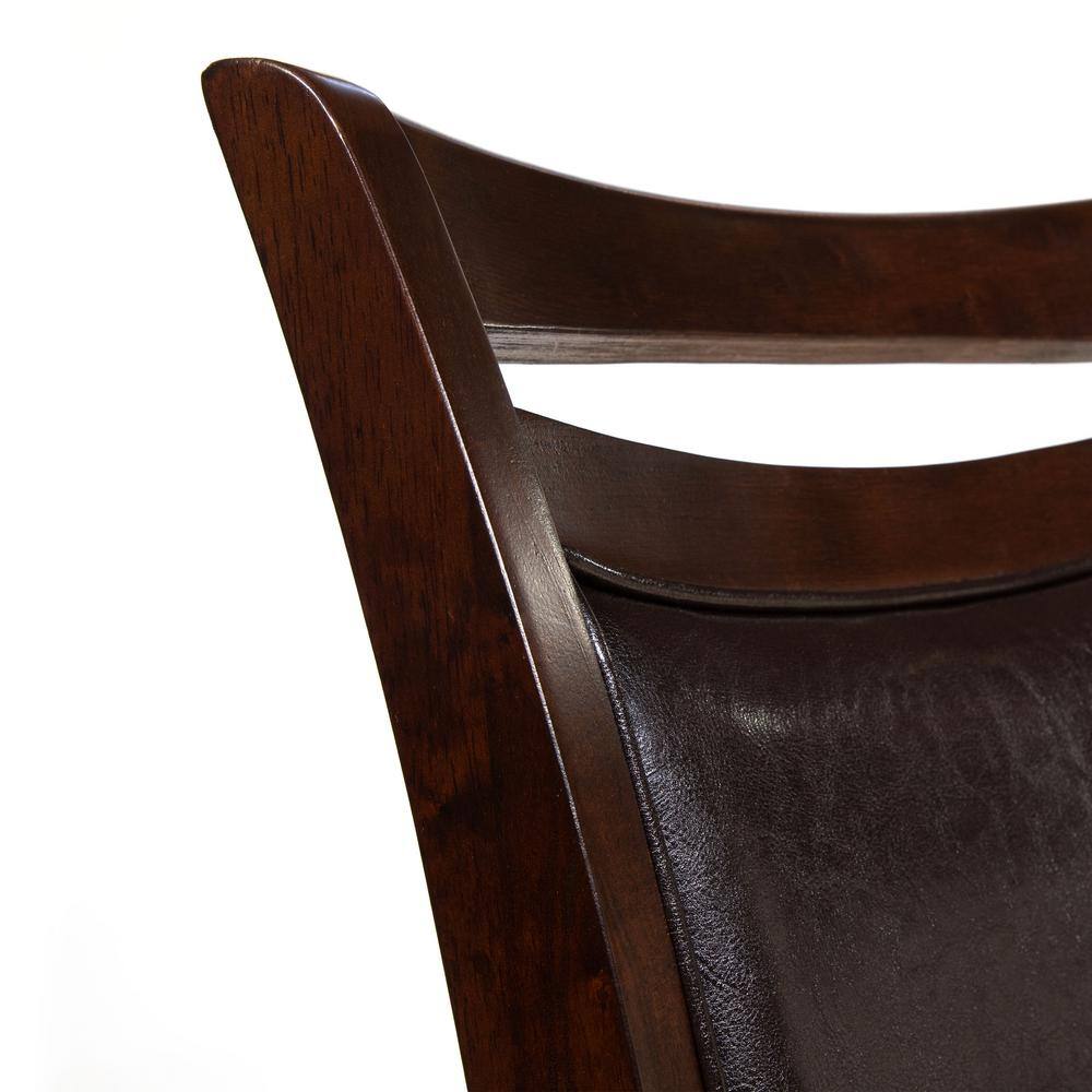 Furniture of America Swanson Espresso Faux Leather Dining Side Chair (Set of 2) IDF-3024SC