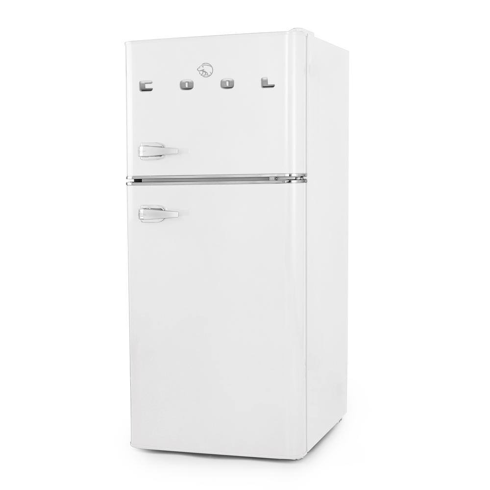 Commercial Cool 45 cu ft TM Retro Mini Fridge in White