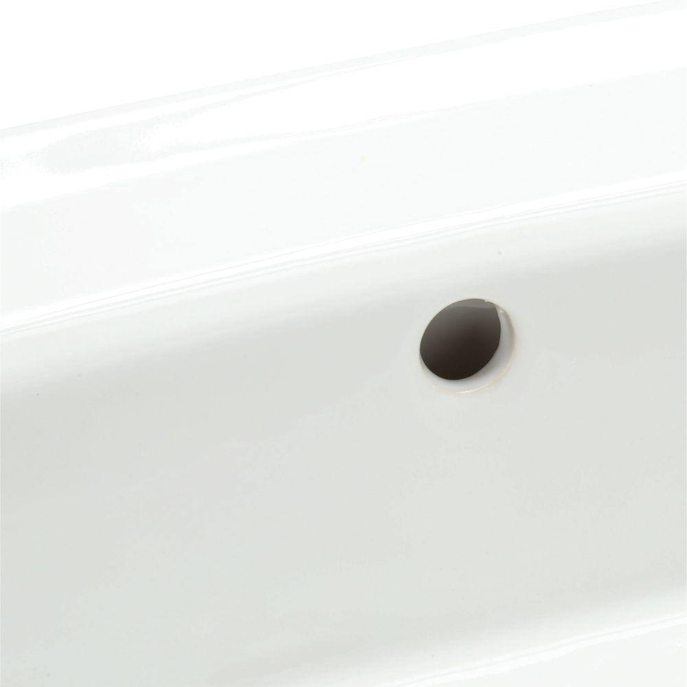 KOHLER Archer Drop-In Vitreous China Bathroom Sink in White with Overflow Drain K-2356-1-0