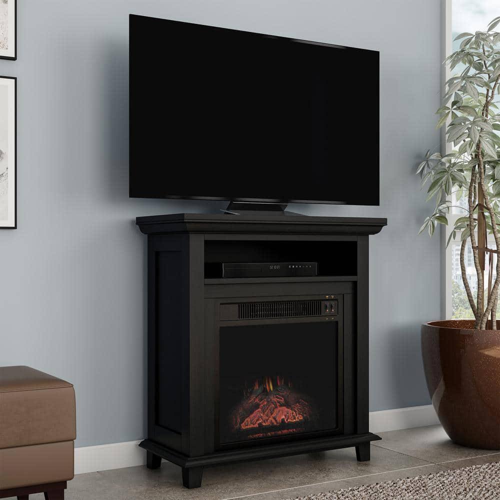 Northwest 32 in Freestanding Electric Fireplace TV Stand in Black