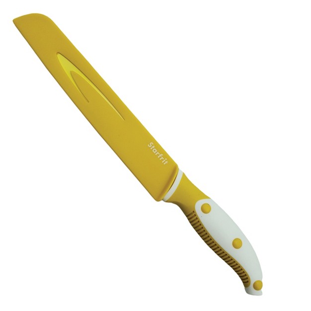 Starfrit 8 in Bread Knife With Sheath Yellow