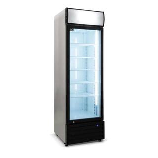 Cooler Depot 25 in. W 15.5cu.ft Commercial Merchandise Upright Display Single Glass Door Beverage Refrigerator cooler in White CD-430S