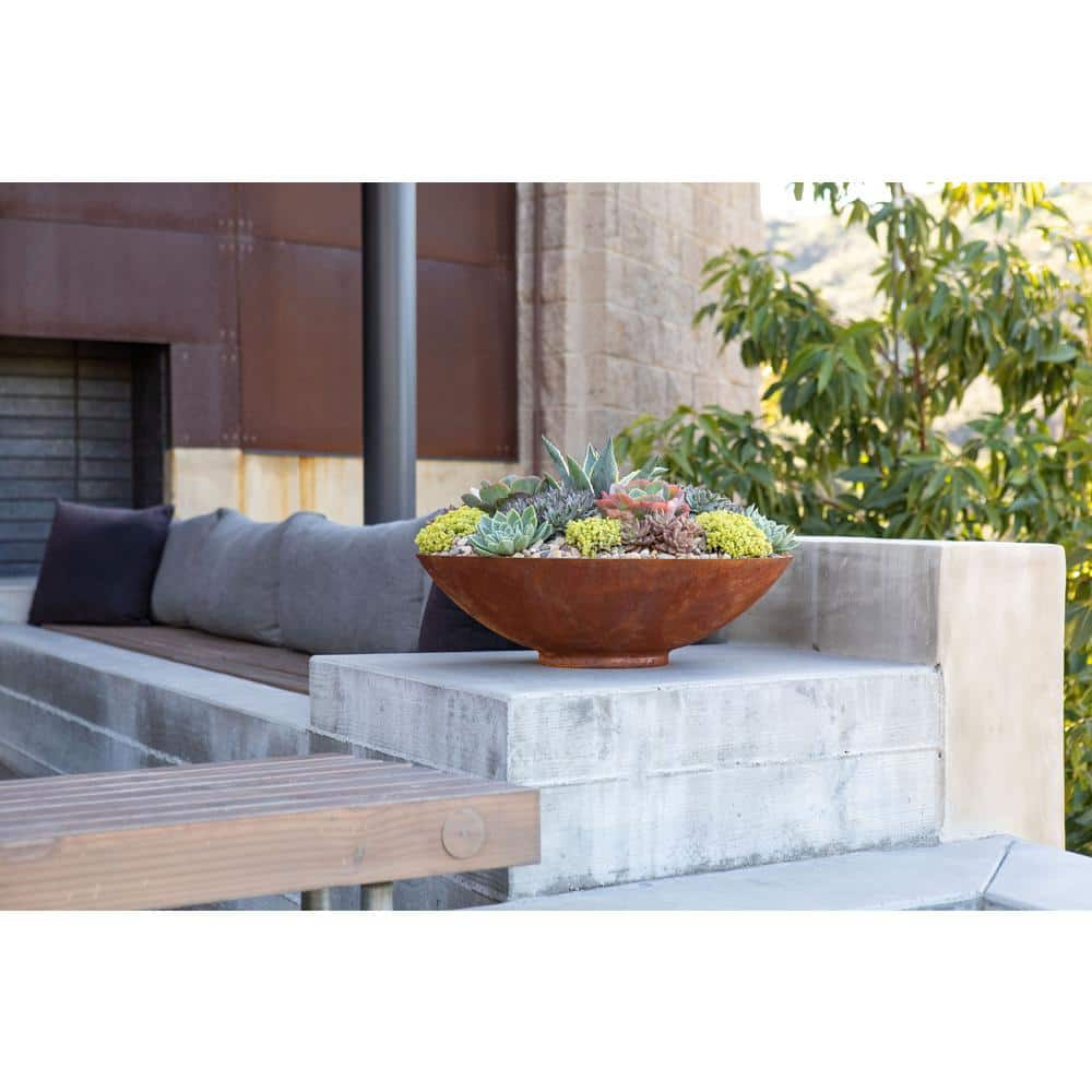 Veradek Rust Bowl 22 in. Corten Steel Metal Round Planter RBV22RS