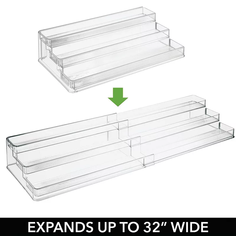 mDesign Large Expandable Vitamin Rack， Bathroom Storage Organizer