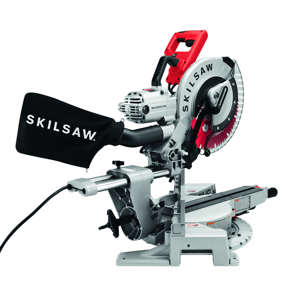 Skil 12 Worm Drive Dual Bevel Sliding Miter Saw with 3 Diablo Blades