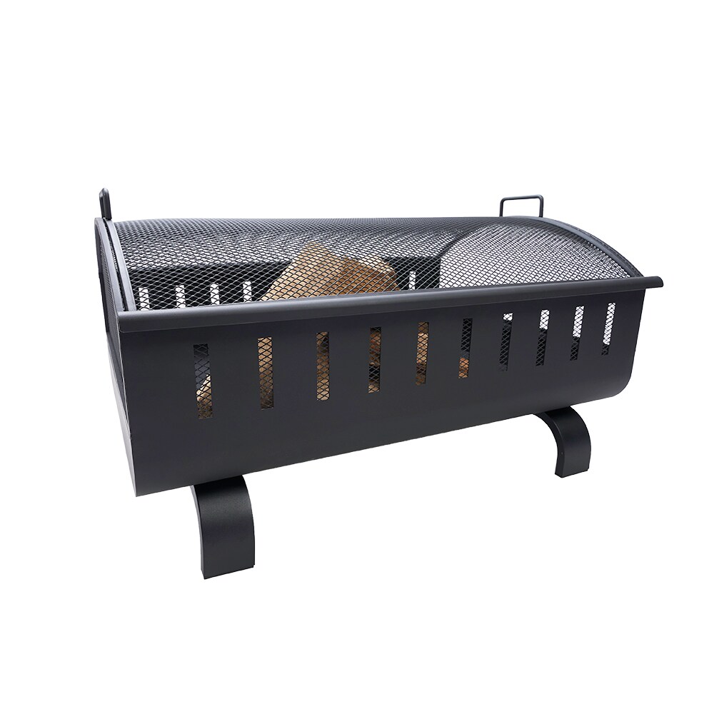 Style Selections WAD2027ES-L 22.5-in W Black Steel Wood-Burning Fire Pit