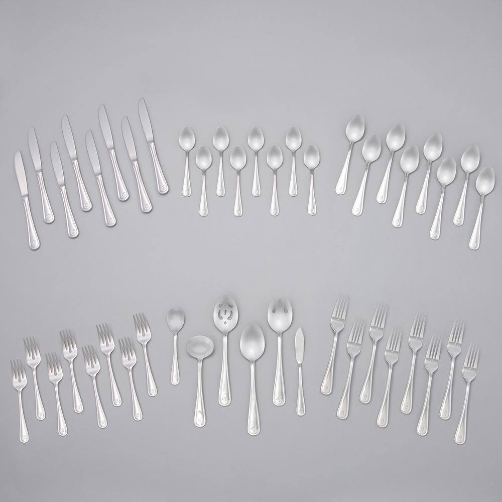 RiverRidge Home Marina 46-Piece Silver Stainless Steel Flatware Set (Service for 8) 10-225