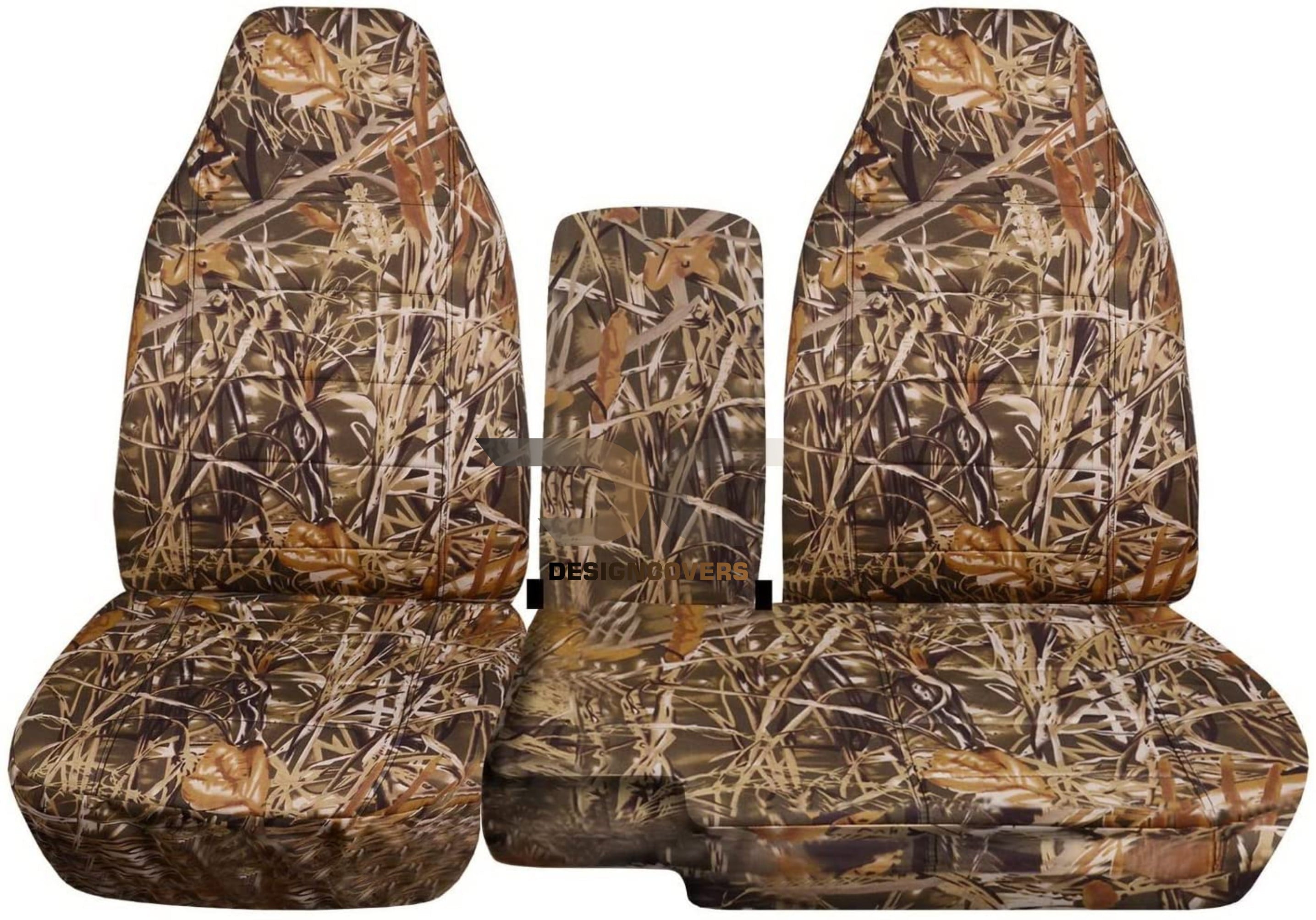 T362-Designcovers Compatible with 1991-1997 Ford Ranger/Mazda B-Series Camo Truck Seat Covers (60/40 Split Bench) w Center Console/Armrest Cover:Opening Console: Wetland Camouflage