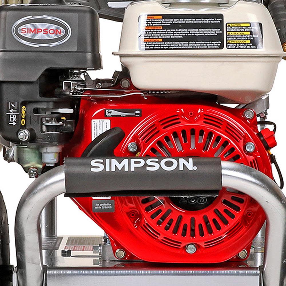 Simpson Professional Pressure Washer Cold Water Gas GX200 with AAA Triplex Plunger Pump ;