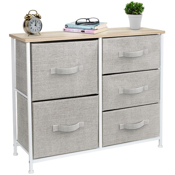 Dresser w/ 5 Drawers - Furniture Storage Tower Unit for Home， Bedroom - - 30821948