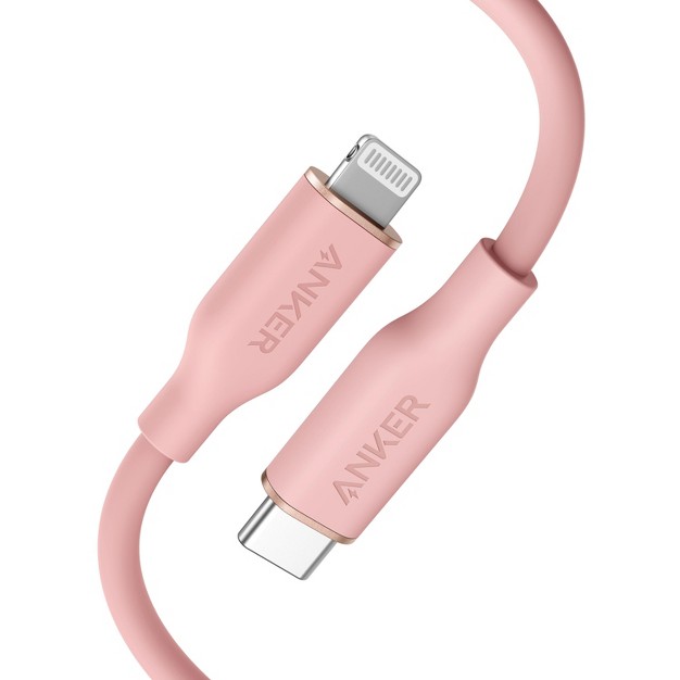 Anker Powerline Iii Flow Usb c With Lightning Connector 6ft Pink