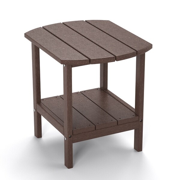 Outdoor Side Table for Adirondack Chairs，AllWeather Resistant HumidityProof Waterproof StainProof Accent Tables