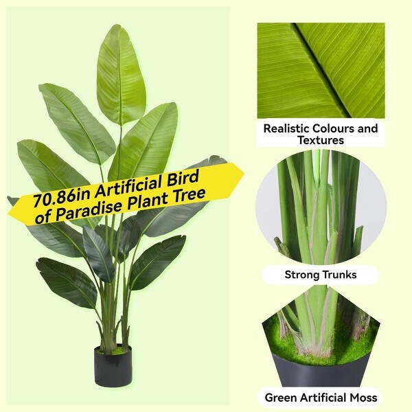 Artificial Traveler's Palm Thick Leaves Tree Model